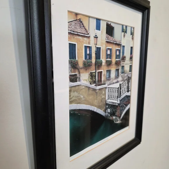 Framed Venice Canal Print "Where Bridges Meet" | Scanlans Travel Art 17" - Picture 3 of 13